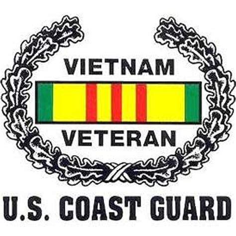 United States Coast Guard Vietnam Veteran Clear Inside Window Decal