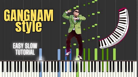 Psy Gangnam Style Slow Easy Piano Tutorial Youtube