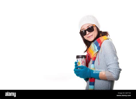 Hot Drink In Paper Cup In Hands Close Up Isolated On White Background Stock Photo Alamy
