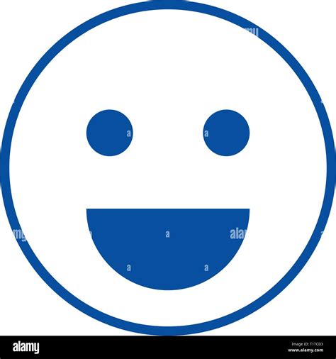 Smile Emoji Line Icon Concept Smile Emoji Flat Vector Symbol Sign