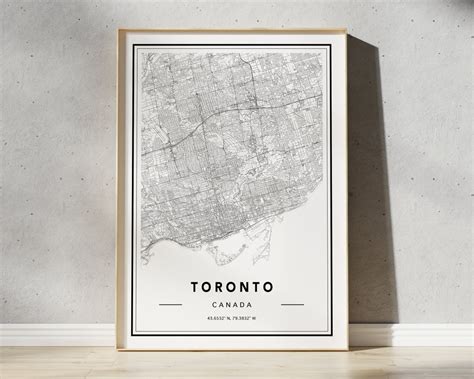 Toronto Map Print, Toronto Map Poster, Toronto Map Wall Art, Toronto ...