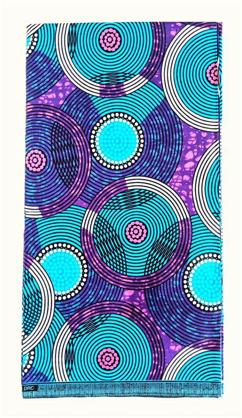 Blue Purple Ankara Fabric 4 Yards African Print Fabric Ankara Fabric