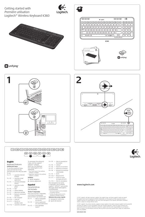 Logitech K360 Wireless Keyboard User Manual