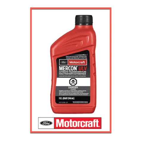 1 Quart Auto. Trans. Fluid ATF FORD MOTORCRAFT MERCON ULV MPN #XT-12 ...