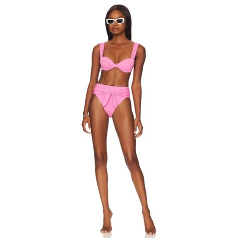 WeWoreWhat Swim Nwt Weworewhat Claudia Riviera High Rise Bikini 2pc