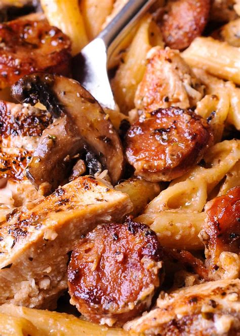 Creamy Cajun Chicken And Sausage Pasta What S In The Pan