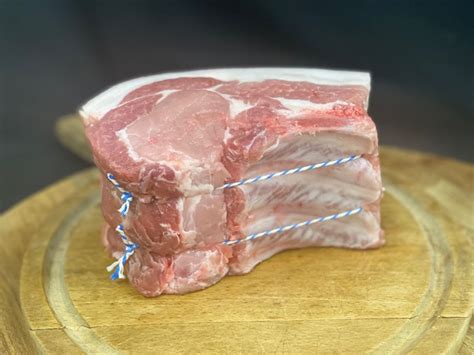 Outdoor Reared Pork Loin On The Bone Min 1kg Alternative Meats