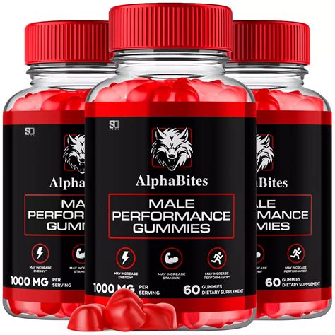 Vitar Life 3 Pack Alpha Bites Male Gummies Advanced Performance And