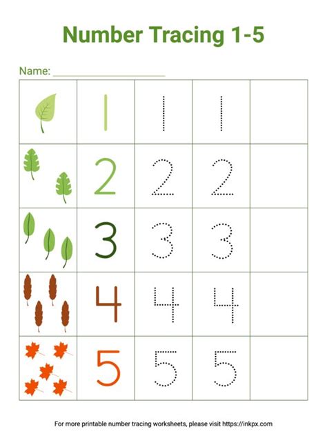 Printable Number Tracing Worksheets in PDF, PNG, and JPG Formats ... 