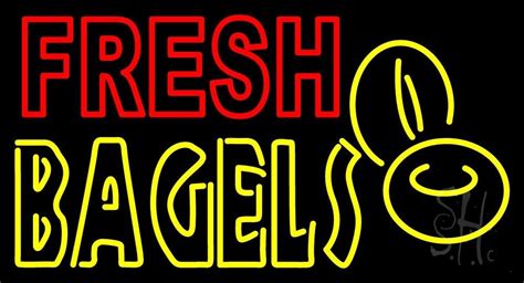 Fresh Bagels Logo Led Neon Sign Neon Signs Fresh Bagel Neon