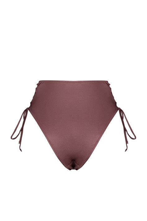 Trendyolmilla Kahverengi Büzgülü Yüksek Bel Hipster Bikini Altı TBESS BA Fiyatı Yorumları