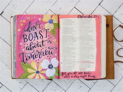 Bible Art Journaling Proverbs — Makewells