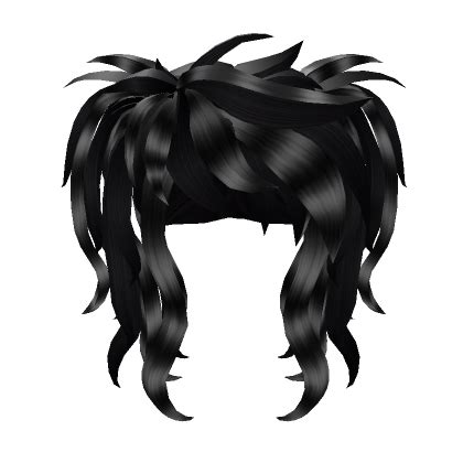 Y2K Black Emo With Raccoon Long Pigtails Hair Roblox Item Rolimon S