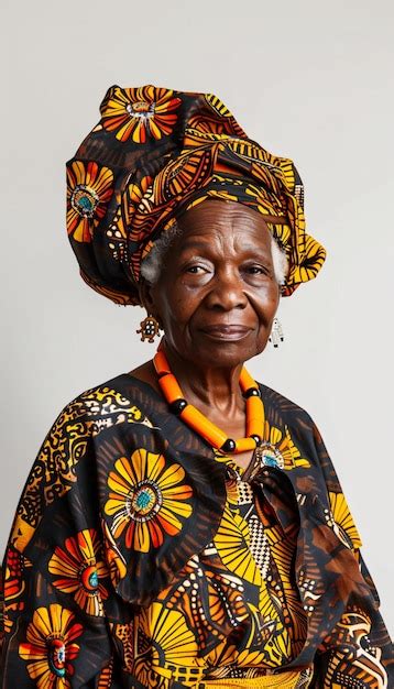 Mujer Africana Posando En El Estudio Imagen Generada Con Ia