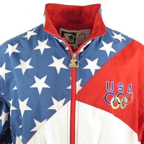 Vintage 90s Starter Team Usa Olympics Jacket Mens Xl Star Spangled Us