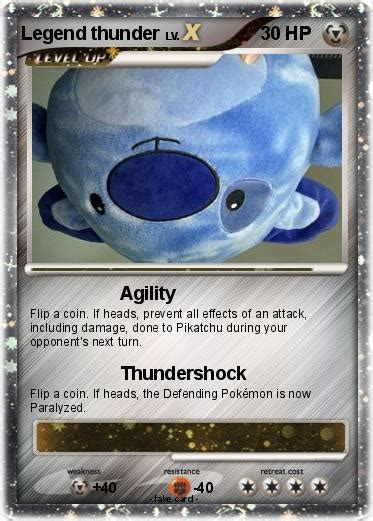 Pok Mon Legend Thunder Agility My Pokemon Card