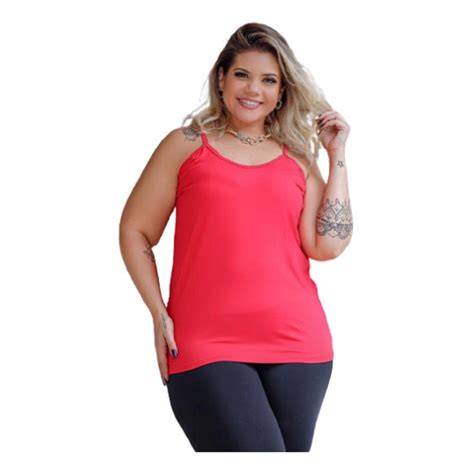 Blusa Feminina Regata Alcinha Plus Size Mazal Submarino