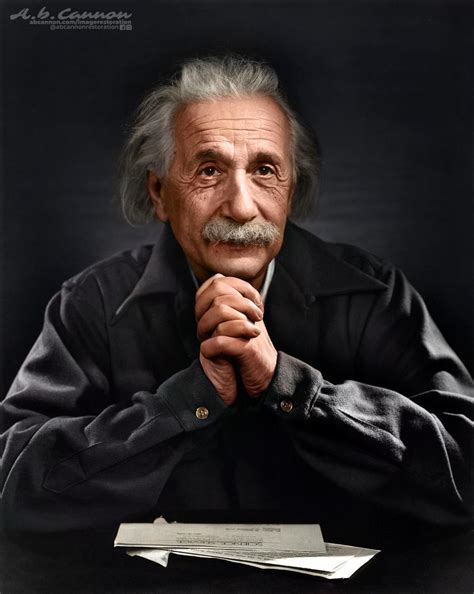 Intimate Portrait Of Albert Einstein R Colorization