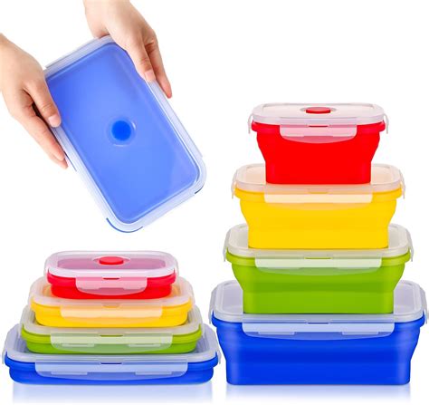 Amazon Mifoci 12 Pack Collapsible Bowls Bulk With Leak Proof Lids