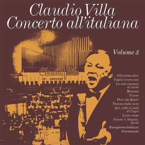 Claudio Villa Concerto Allitaliana Vol 3 Lyrics And Tracklist Genius