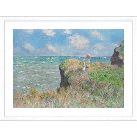 Wall art print and canvas. Claude Monet, Cliff Walk at Pourville