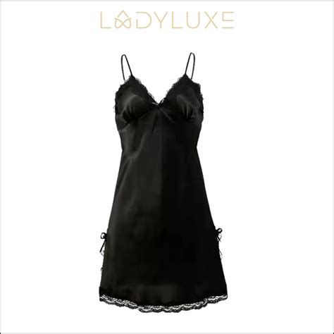 Jual Ladyluxe Bt Baju Tidur Lingerie Dress Satin Mini Deep V Silk Baju Tidur Wanita Mini