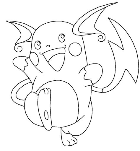 Pokemon Raichu Coloring Pages At Getcolorings Free Printable