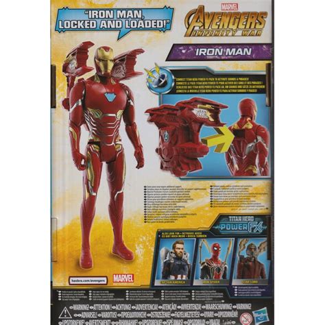 MARVEL AVENGERS ACTION FIGURE 12 30 CM IRON MAN POWER FX INFINITY WAR