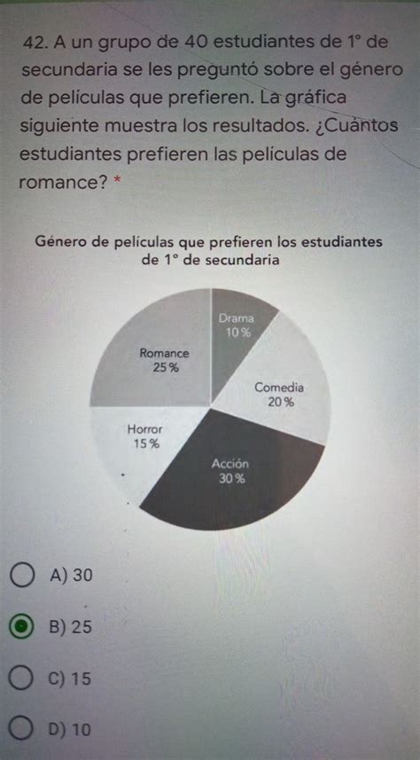 A Un Grupo De Estudiantes De De Secundaria Se Les Pregunt