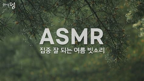 4k Asmr 책 읽을 때 집중 잘 되는 여름의 빗소리ㅣsound Of Rainㅣ오매불멍 230720 방송 Youtube