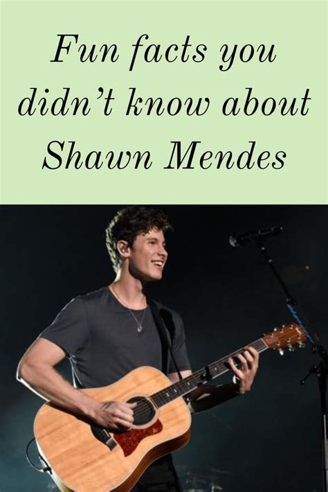 Things You Didn T Know About Shawn Mendes Shawn Mendes Mendes Shawn