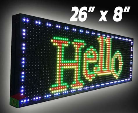 Programmable Outdoor Led Sign 26 X 8