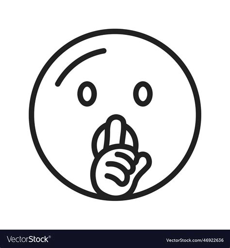 Shushing Face Icon Image Suitable Royalty Free Vector Image