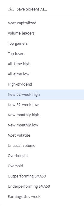 How to Use the TradingView Stock Screener to Find Stocks to Trade