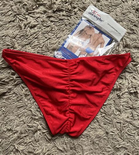 New Mens Joe Snyder Sexy Swim Maxi Bulge Bikini 01 With Big Pouch Red