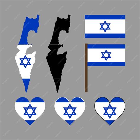 Premium Vector | Israel Map and flag of Israel Vector illustration