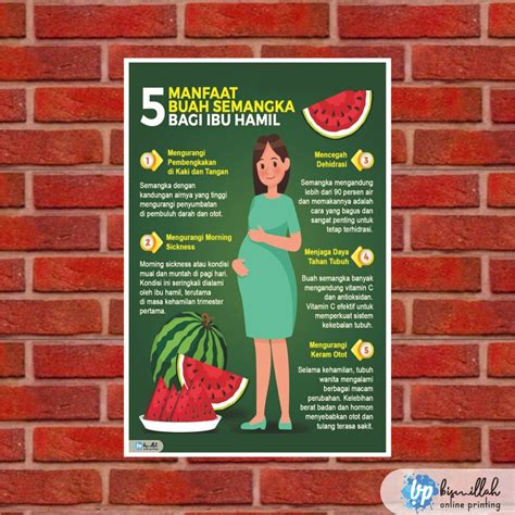 Jual Poster Kesehatan Manfaat Buah Semangka Bagi Ibu Hamil Shopee