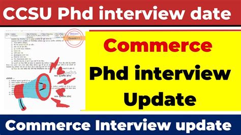 Ccsu News Update Today Ccsu Phd Interview Result Ccsu Phd Admission