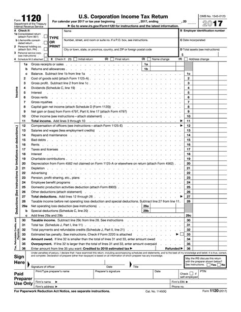 Irs Form Printable Blank Pdf Online