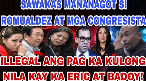 Sawakas Mananagot Si Romualdez Mga Congresista Illegal Ang Pag Ka