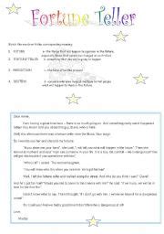 Reading Fortune Teller ESL Worksheet By Elenamaya