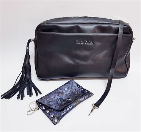 Black Leather Crossbody Bag