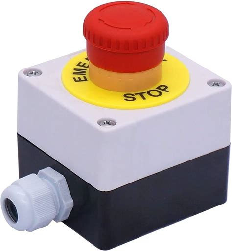 Outvi 22mm 2 Nc Red Sign Mushroom Emergency Stop Push