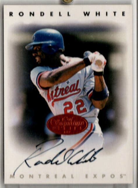 1996 Leaf Signature Series Baseball Bronze Rondell White AUTO EXPOS EBay