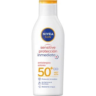 Sensitive Protección inmediata leche solar antialergias solares SPF 50