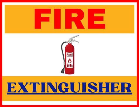 Free Printable Fire Extinguisher Signs Templates [pdf Word]