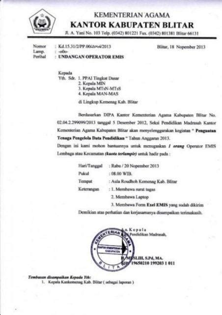 Contoh Surat Resmi Sekolah Yang Benar Koleksi Gambar