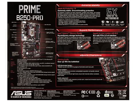 Motherboard Asus Prime B250 Pro Socket Lga 1151 Intel B250 Atx Wortenpt