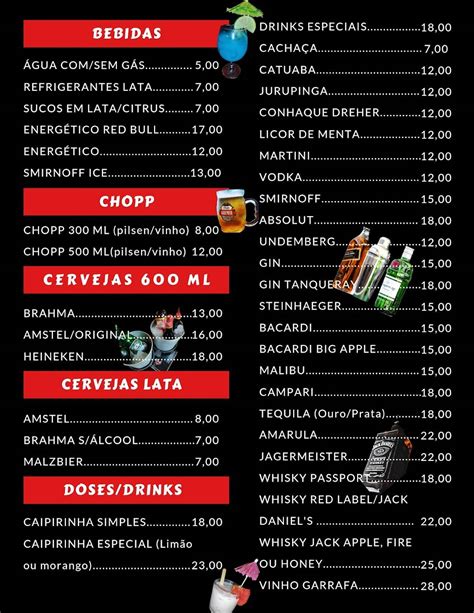 Menu Em A Sede Pub Bar Curitiba