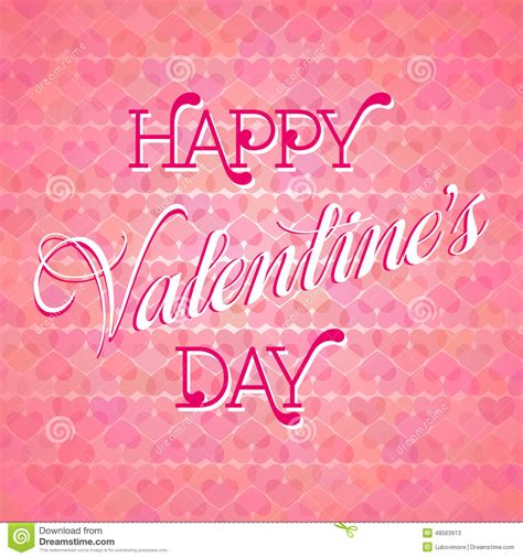 Valentine S Day Lettering Card Stock Vector Illustration Of Heart